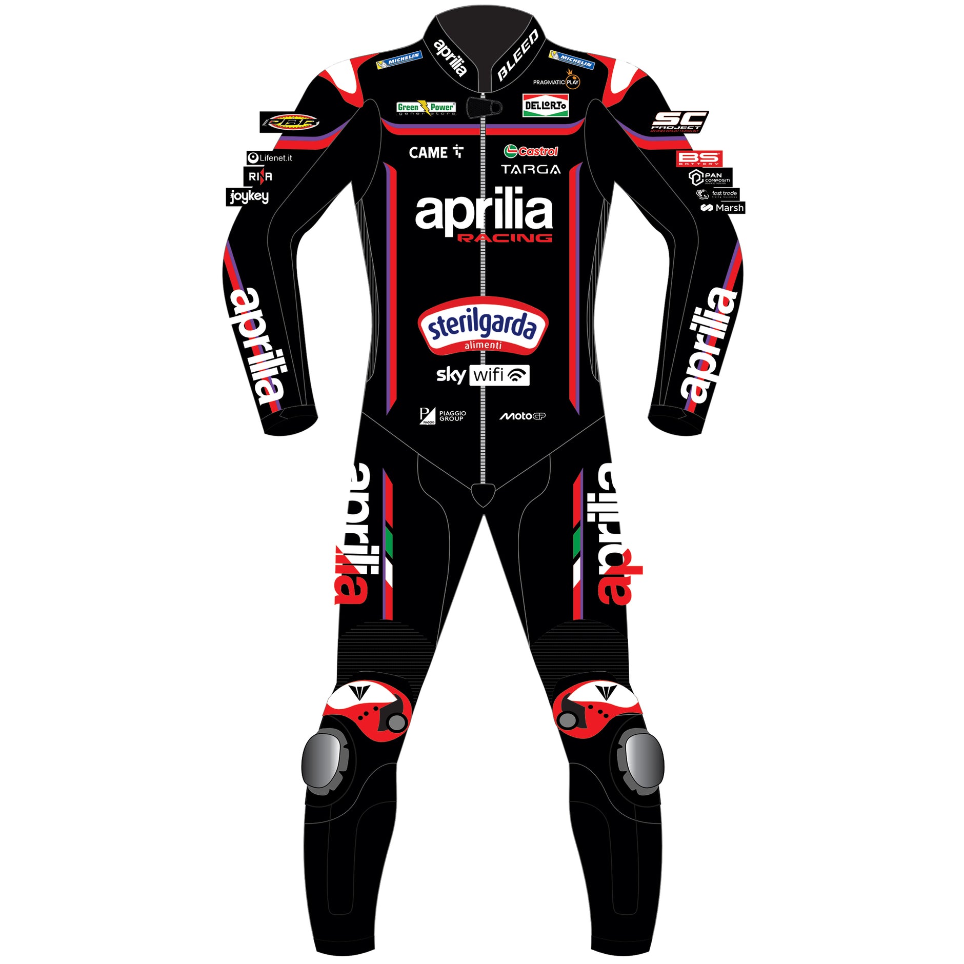 Marco Bezzecchi Aprilia Racing 2025 MotoGP Leather Racing Suit