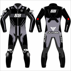 Miguel Oliveira Pramac Yamaha Winter Test 2025 MotoGP leather racing suit front view