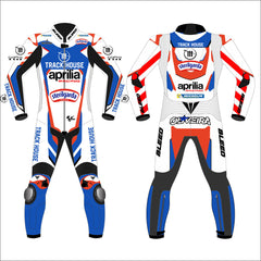 Miguel Oliveira Aprilia Trackhouse 2024 MotoGP leather racing suit front view