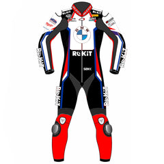 Michael van der Mark BMW Motorrad 2023 WSBK leather racing suit back view