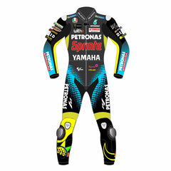 Valentino Rossi Petronas Yamaha 2021 MotoGP leather racing suit back view