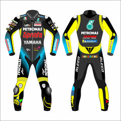 Valentino Rossi Petronas Yamaha 2021 MotoGP leather racing suit front view