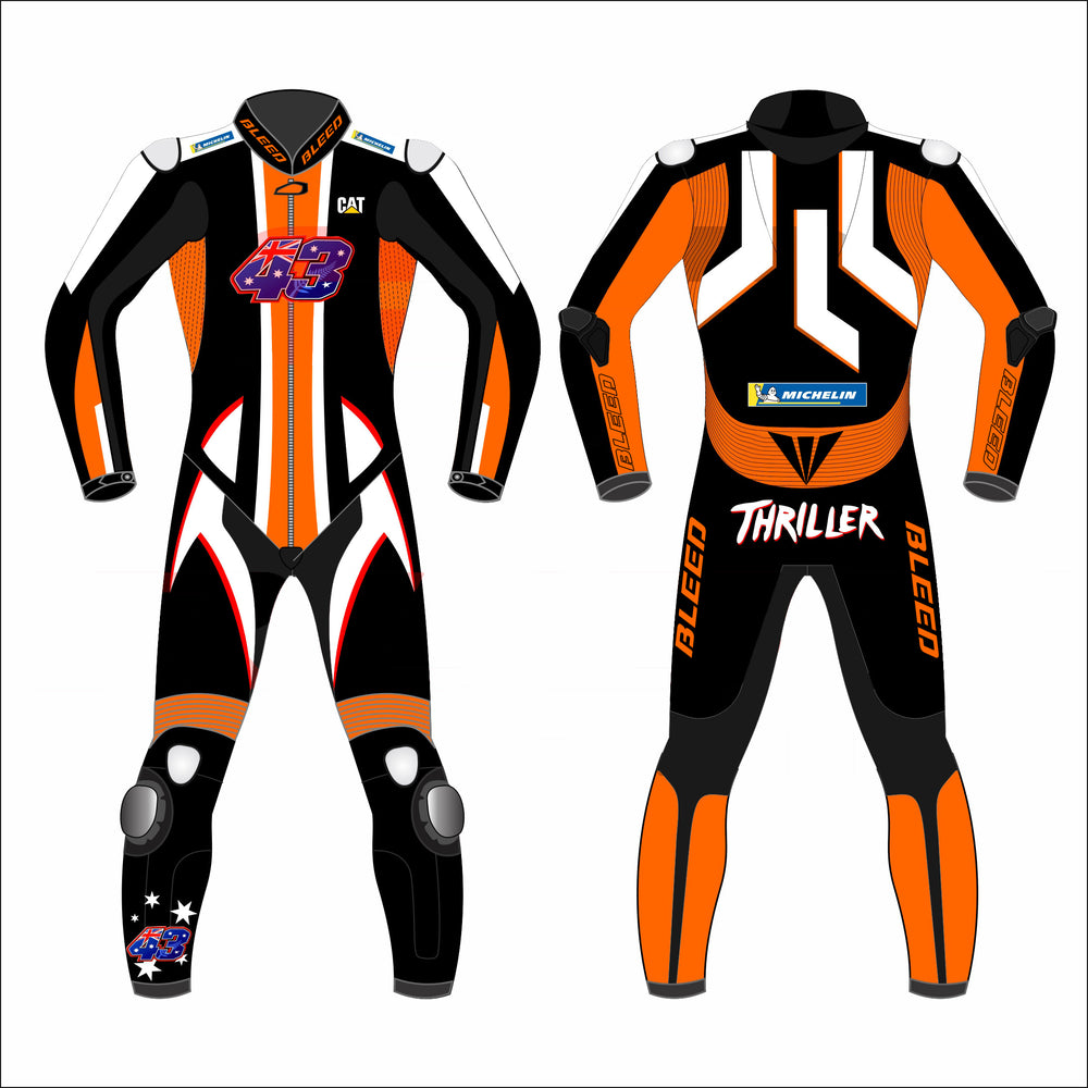 Jack Miller KTM Winter Test 2022 MotoGP leather racing suit front view