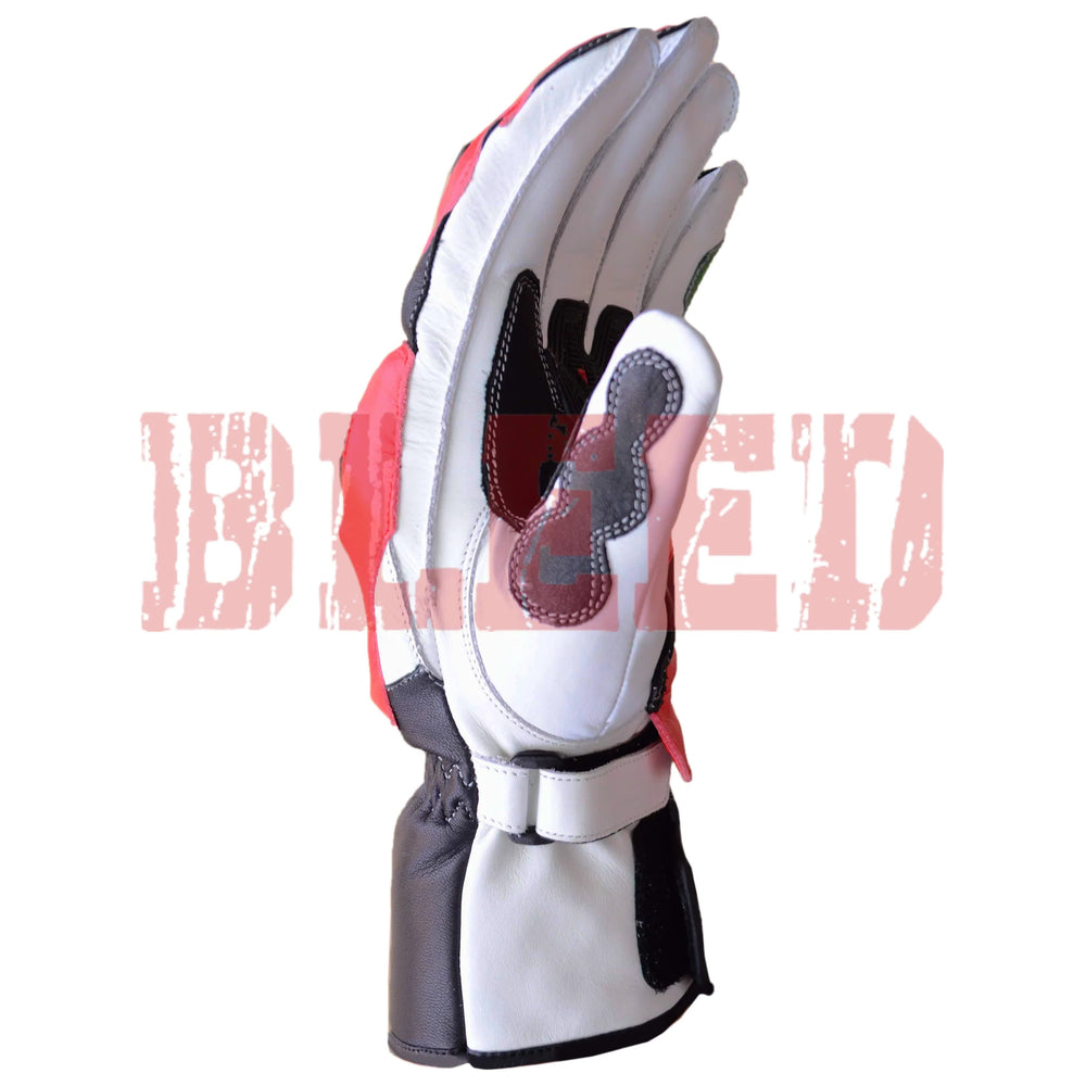 Tom Sykes Kawasaki Ninja motorbike leather racing gloves palm view