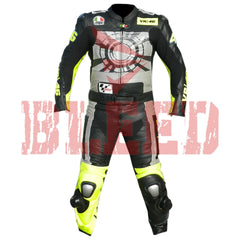 Valentino Rossi Winter Test Motorbike Riding Leather Suit Front View