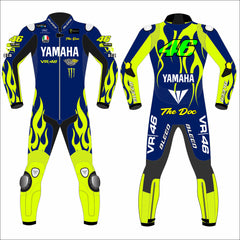 Valentino Rossi BMW WorldSBK Portimao Winter Test 2024 leather racing suit front view