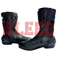 BMW Motorrad motorcycle leather racing boots detail view