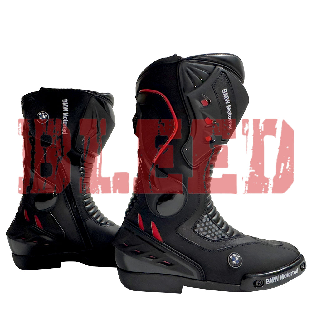 BMW Motorrad men motorbike leather racing boots side view