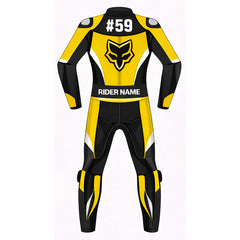 Custom fit leather motorcycle racing suit track road apparel detail view
