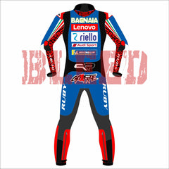 Francesco Bagnaia Ducati British GP 2024 special edition MotoGP leather racing suit detail view