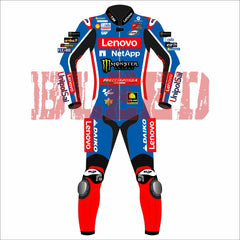 Francesco Bagnaia Ducati British GP 2024 special edition MotoGP leather racing suit back view
