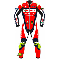Joan Mir Honda Castrol 2025 MotoGP leather racing suit back view