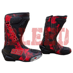 Marc Marquez Honda Repsol MotoGP motorbike leather riding boots front view