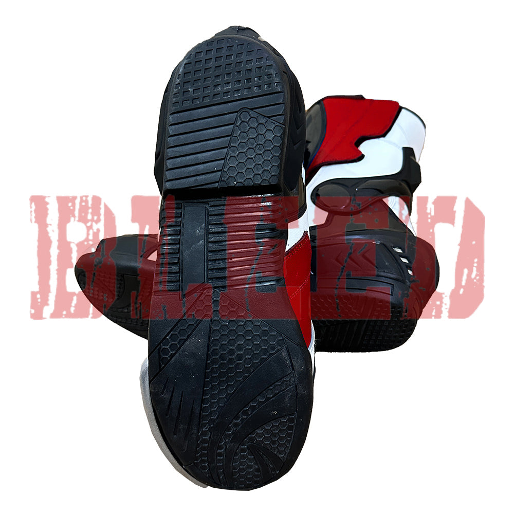 Yamaha MotoGP motorcycle leather racing boots sole view